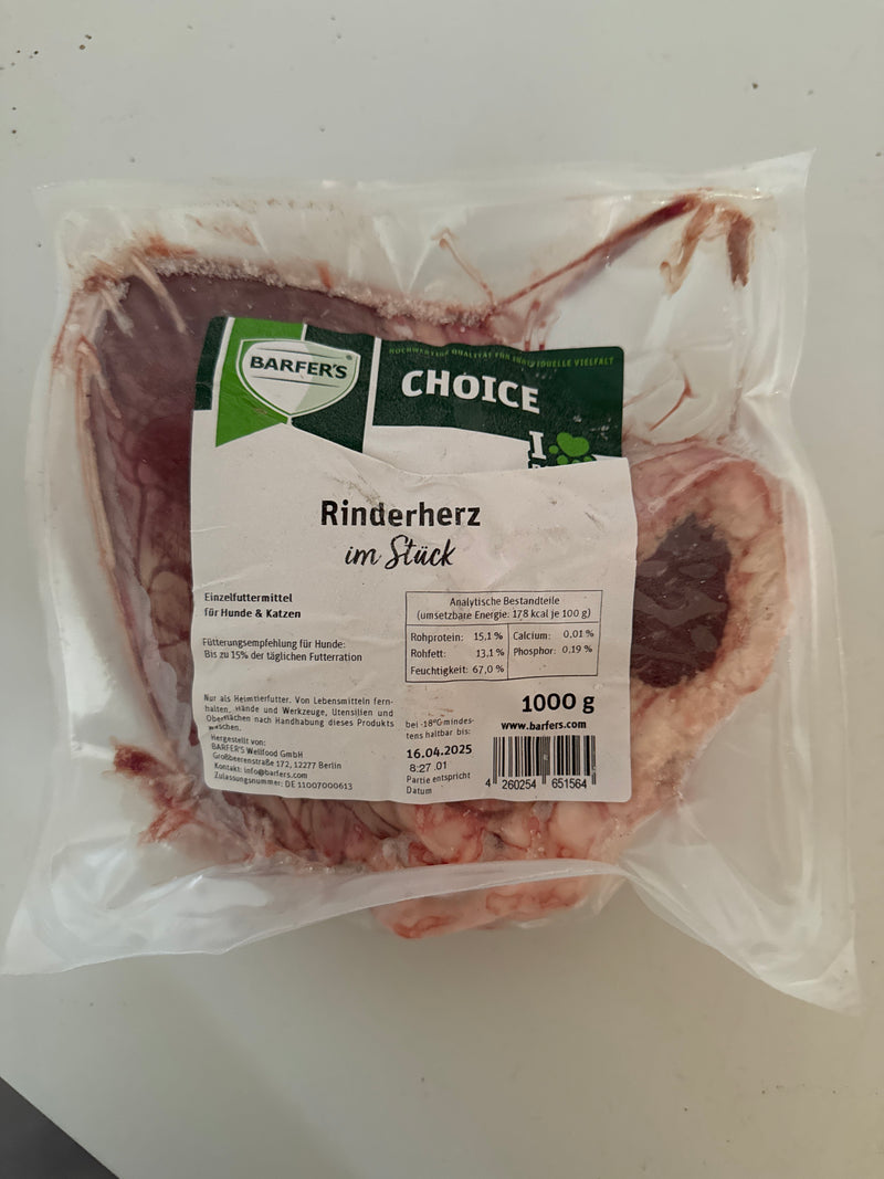 Rinderherz im Stück