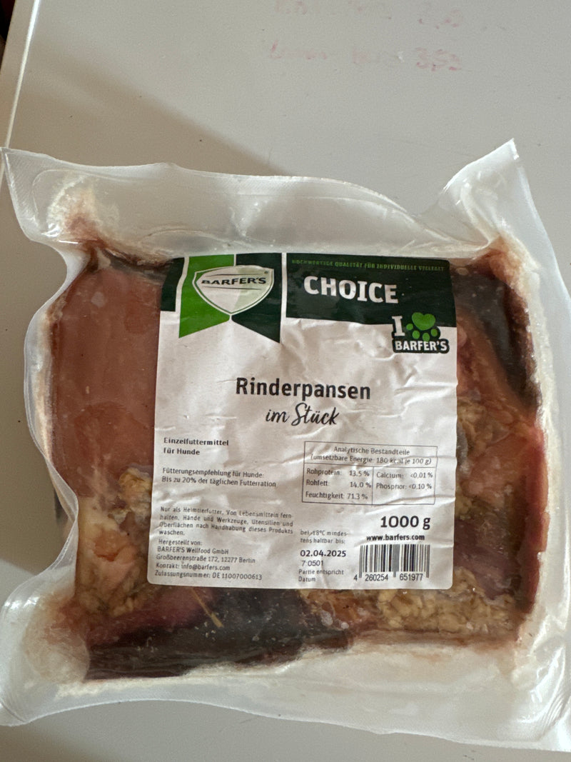 Rinderpansen im Stück