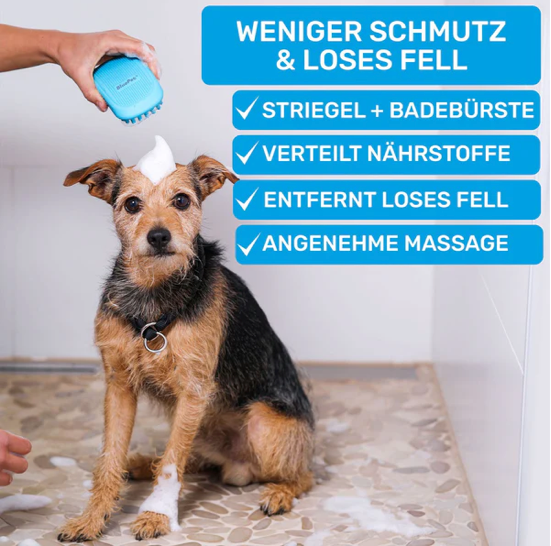 Fellfein Gummistriegel für Hunde