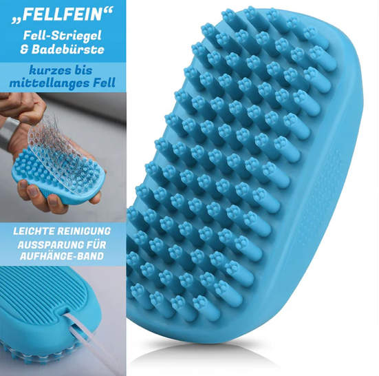 Fellfein Gummistriegel für Hunde