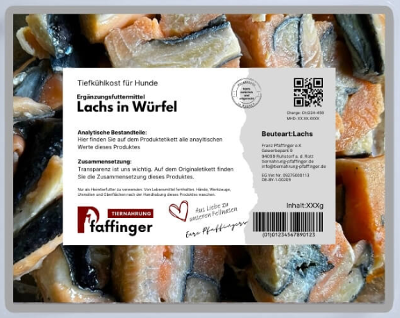 Lachs in Würfeln 1 kg