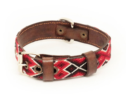 Boho Leder Halsband Rot