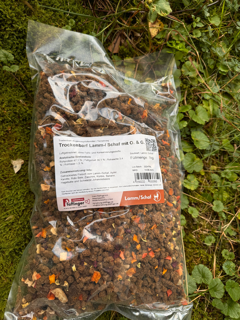 Trockenbarf - Lamm mit Obst und Gemüse