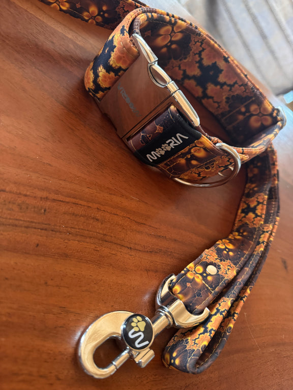 Mooria Halsband + Leine extra breit - Second Hand