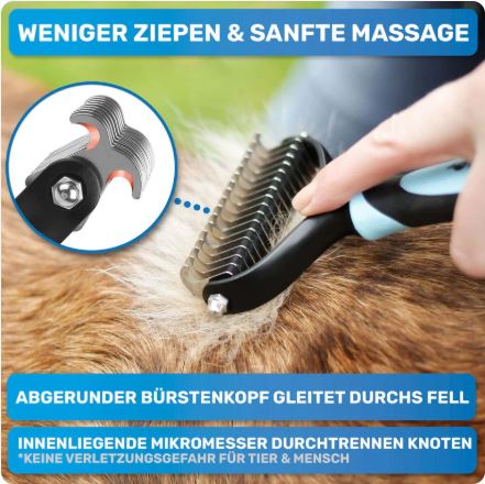 Unterwollbürste für Hunde & Katzen
