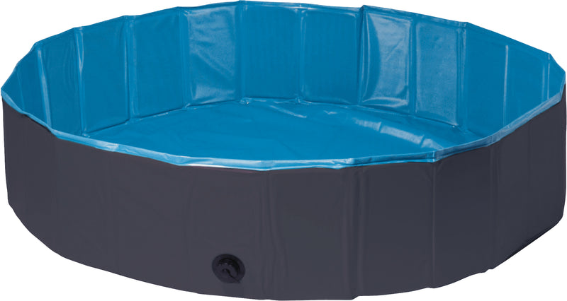 Hundepool Splash rund dunkelgrau / blau