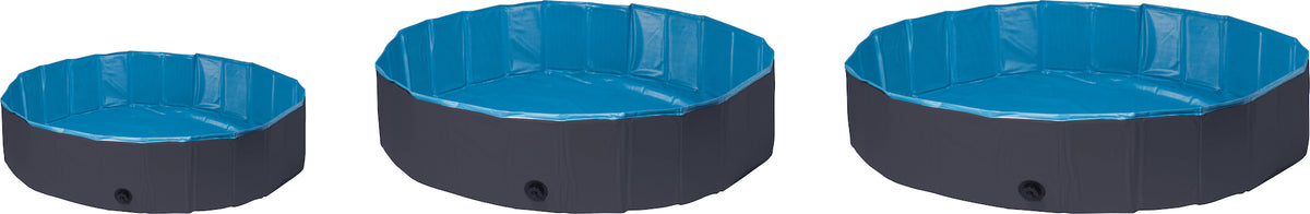 Hundepool Splash rund dunkelgrau / blau