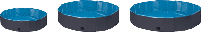 Hundepool Splash rund dunkelgrau / blau