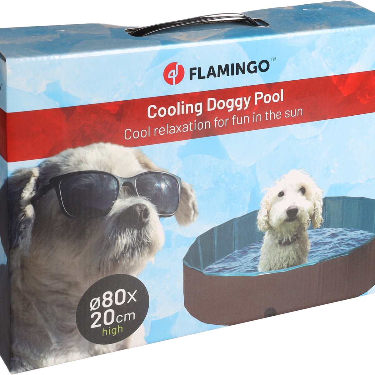 Hundepool Splash rund dunkelgrau / blau