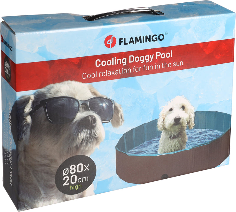 Hundepool Splash rund dunkelgrau / blau