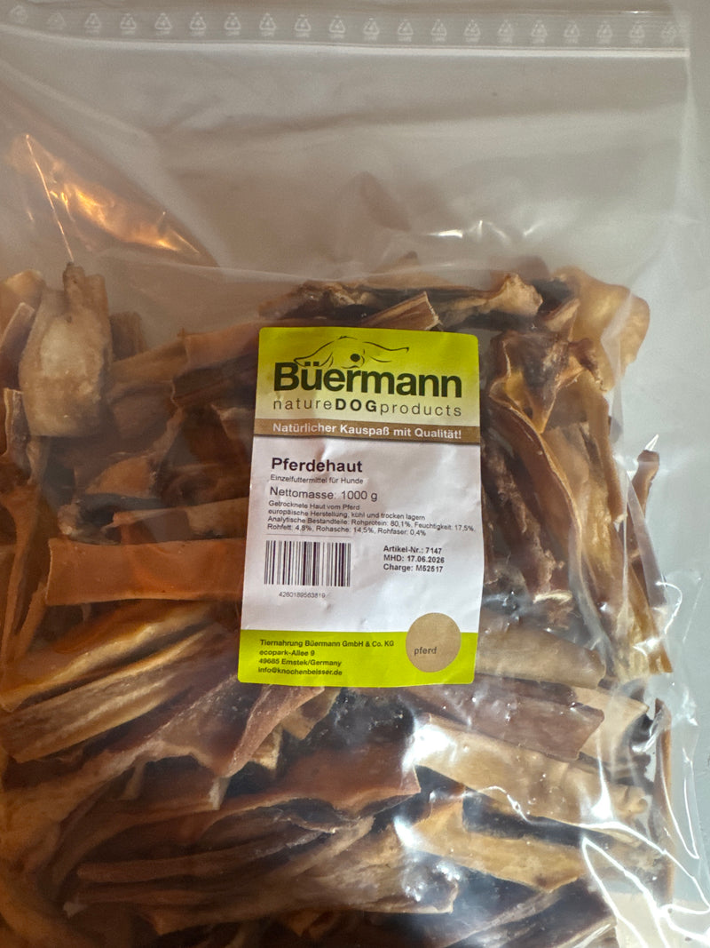 Pferde Haut getrocknet 1 kg