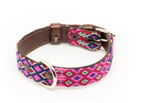 Boho Leder Halsband violett