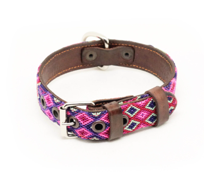 Boho Leder Halsband violett