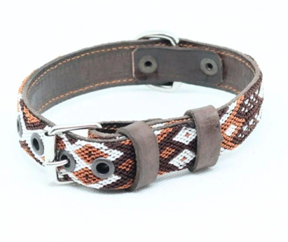 Boho Leder Halsband braun