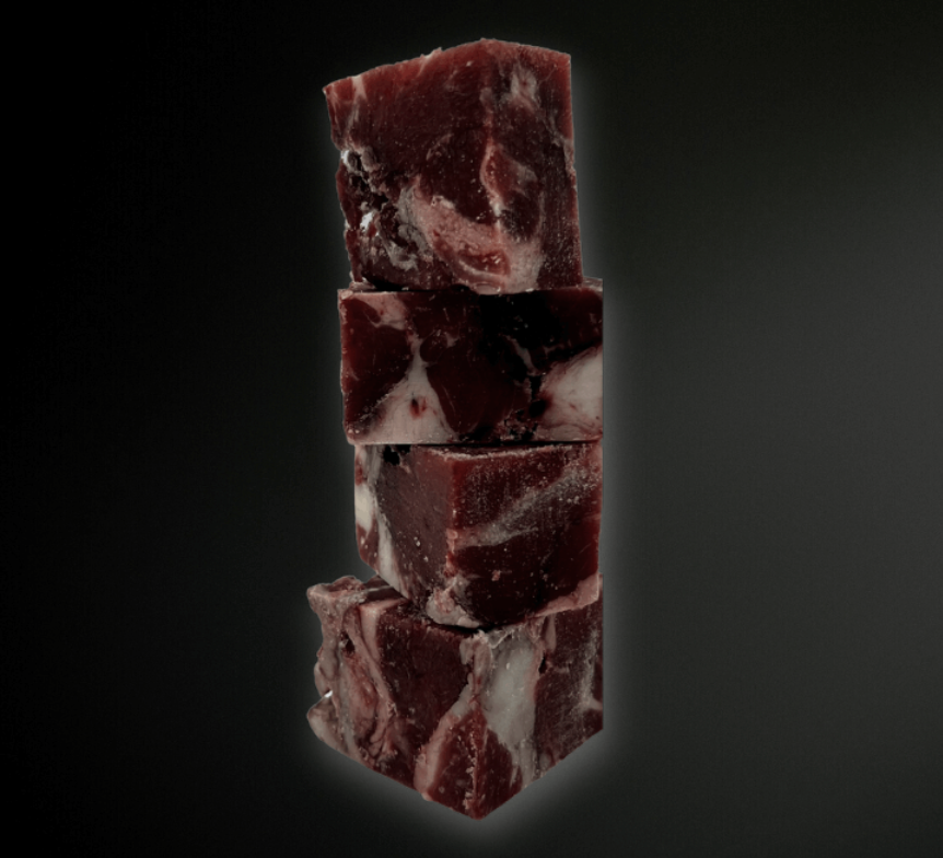 Wild Muskelfleisch in Würfeln