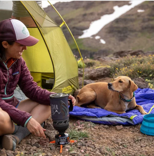 Ruffwear Hundebett Highlands Sleeping Bag™ Huckleberry Blue