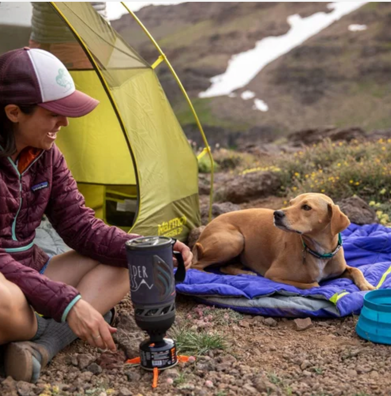 Ruffwear Hundebett Highlands Sleeping Bag™ Huckleberry Blue