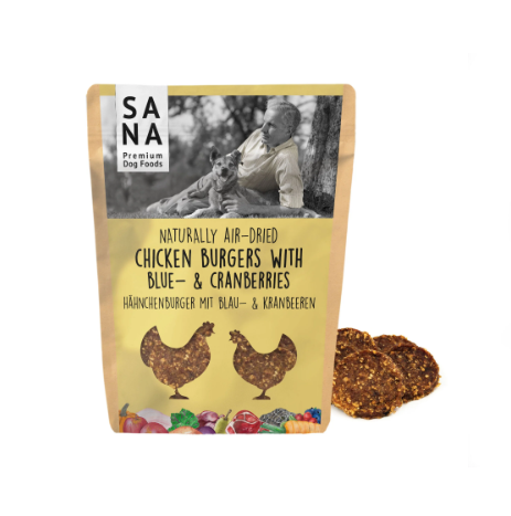 SANA Dog Hähnchenburger mit Blau- & Kranbeeren