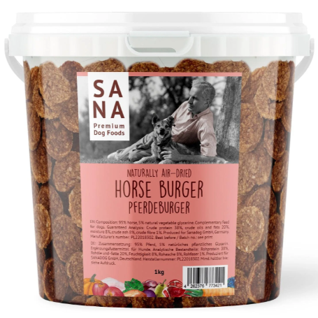 SANA Dog Pferdeburger 1 kg Eimer