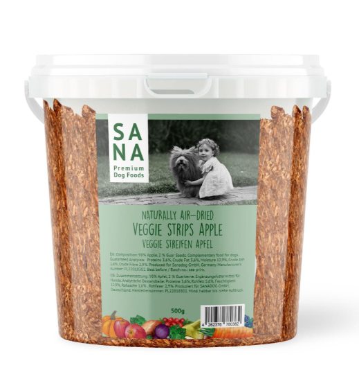 SANA Dog Veggie Streifen Apfel
