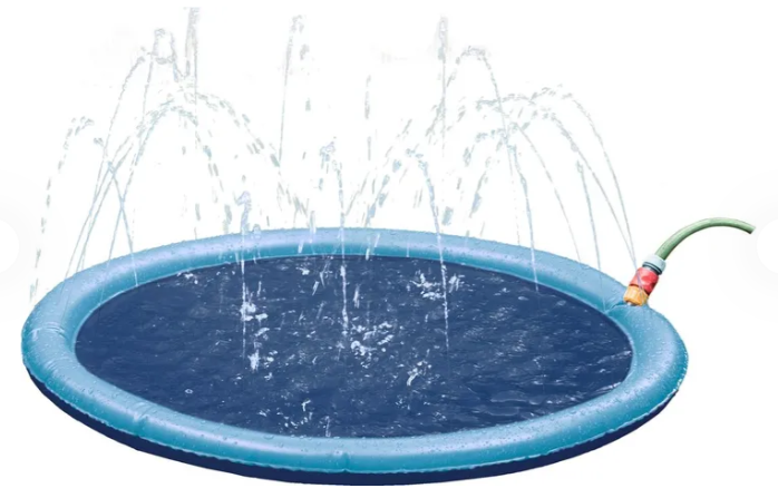 Wassersprühmatte Rund Dunkelgrau