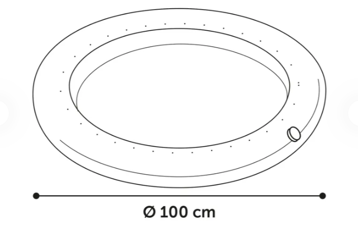 Wassersprühmatte Rund Dunkelgrau