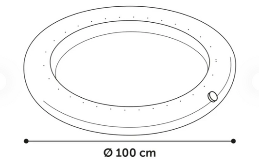 Wassersprühmatte Rund Dunkelgrau