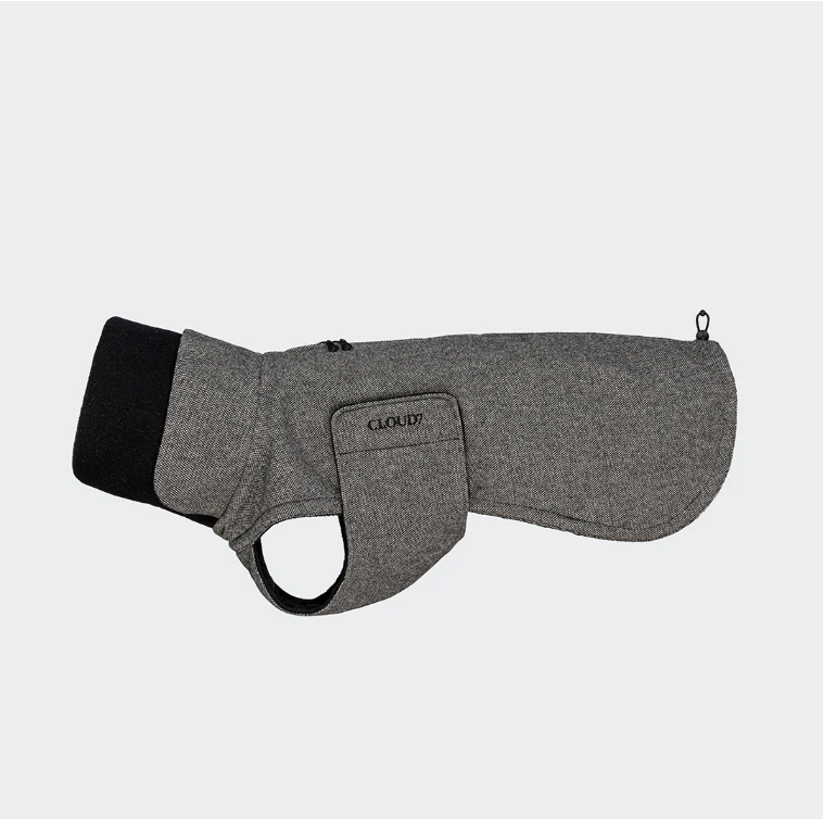 Cloud7 Hundemantel Brooklyn Long Tweed Black