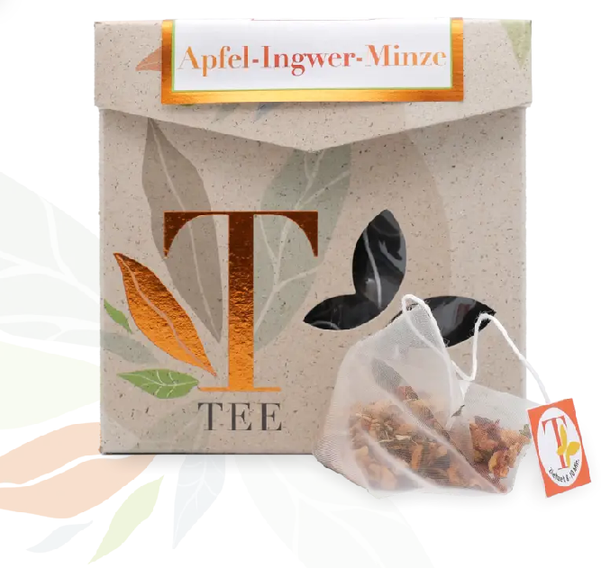 Apfel Ingwer Minze Tee
