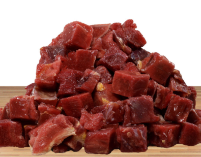 Rindermuskelfleisch mager - gefroren, gewürfelt P