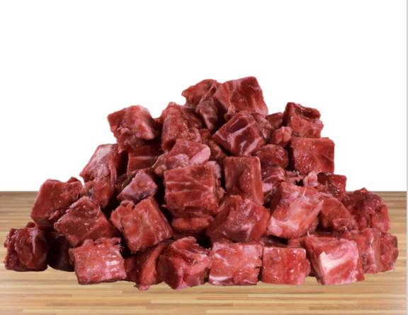 Lammmuskelfleisch,durchwachsen - gefroren, gewürfelt