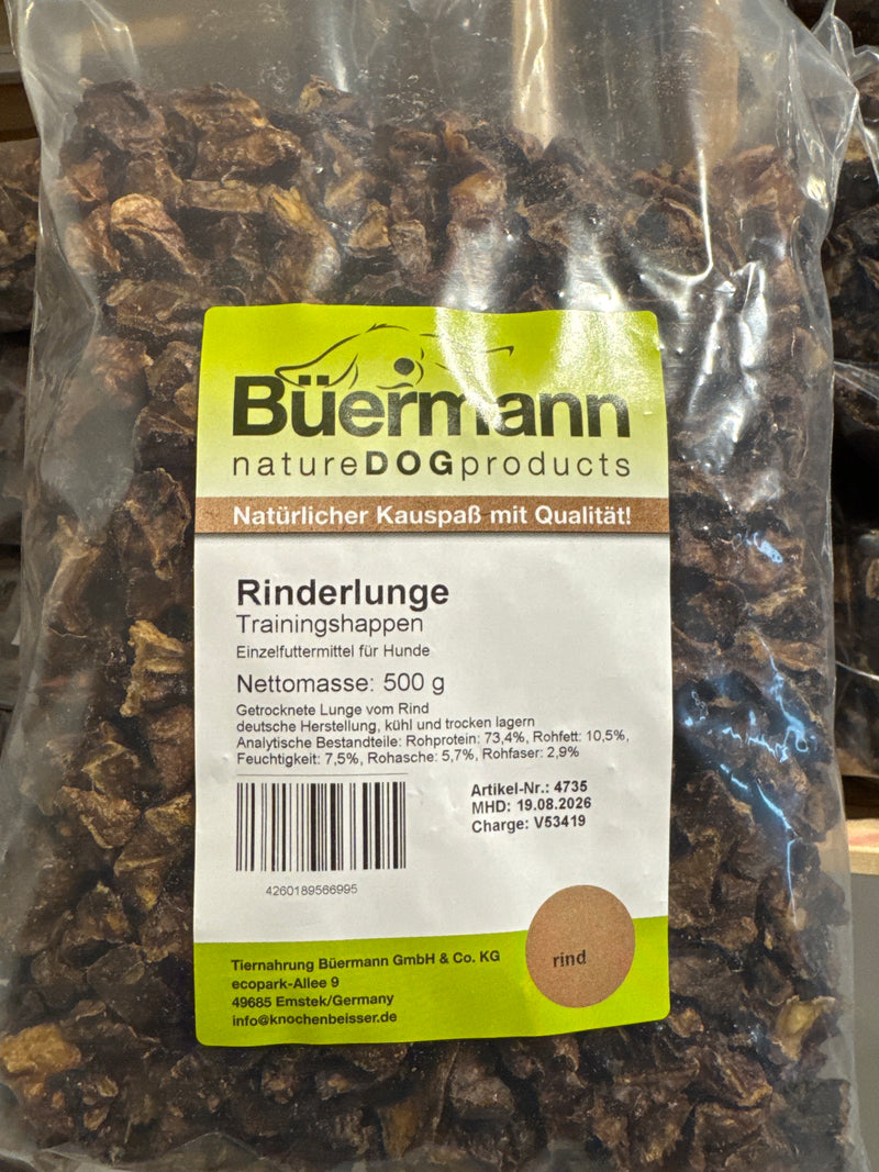 Rinder Lunge Trainingshappen 500 g