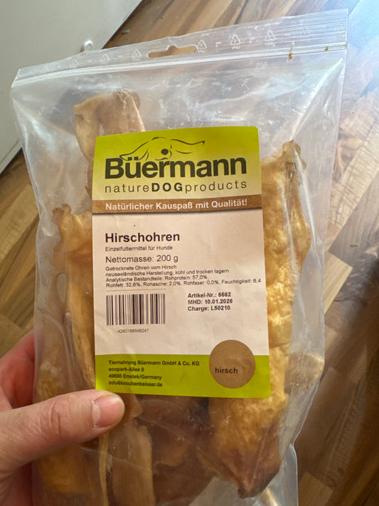 Hirschohren ohne Fell 3 St