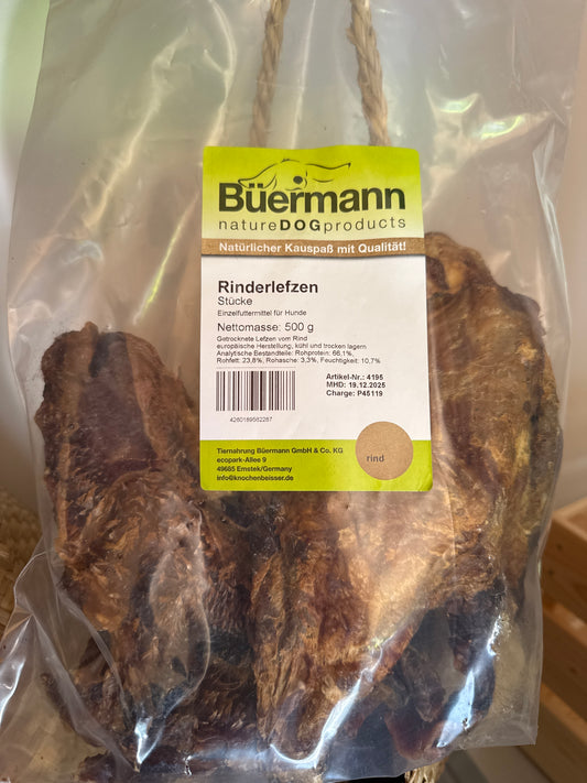 Rinderlefzen getrocknet 500 g
