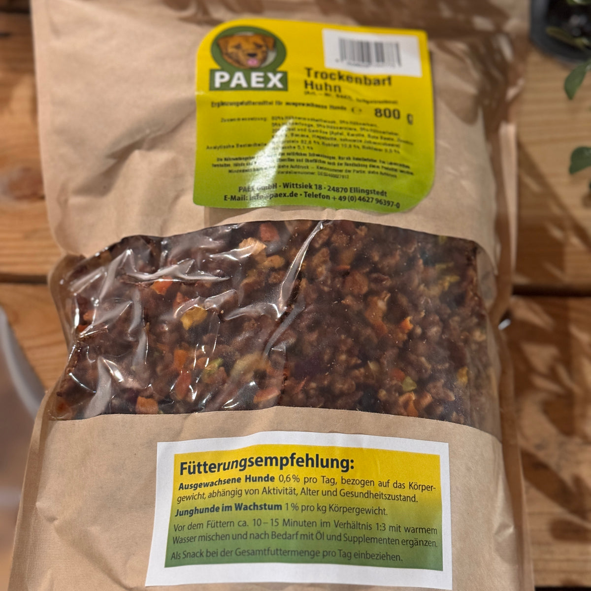 Trockenbarf - Huhn mit Obst und Gemüse