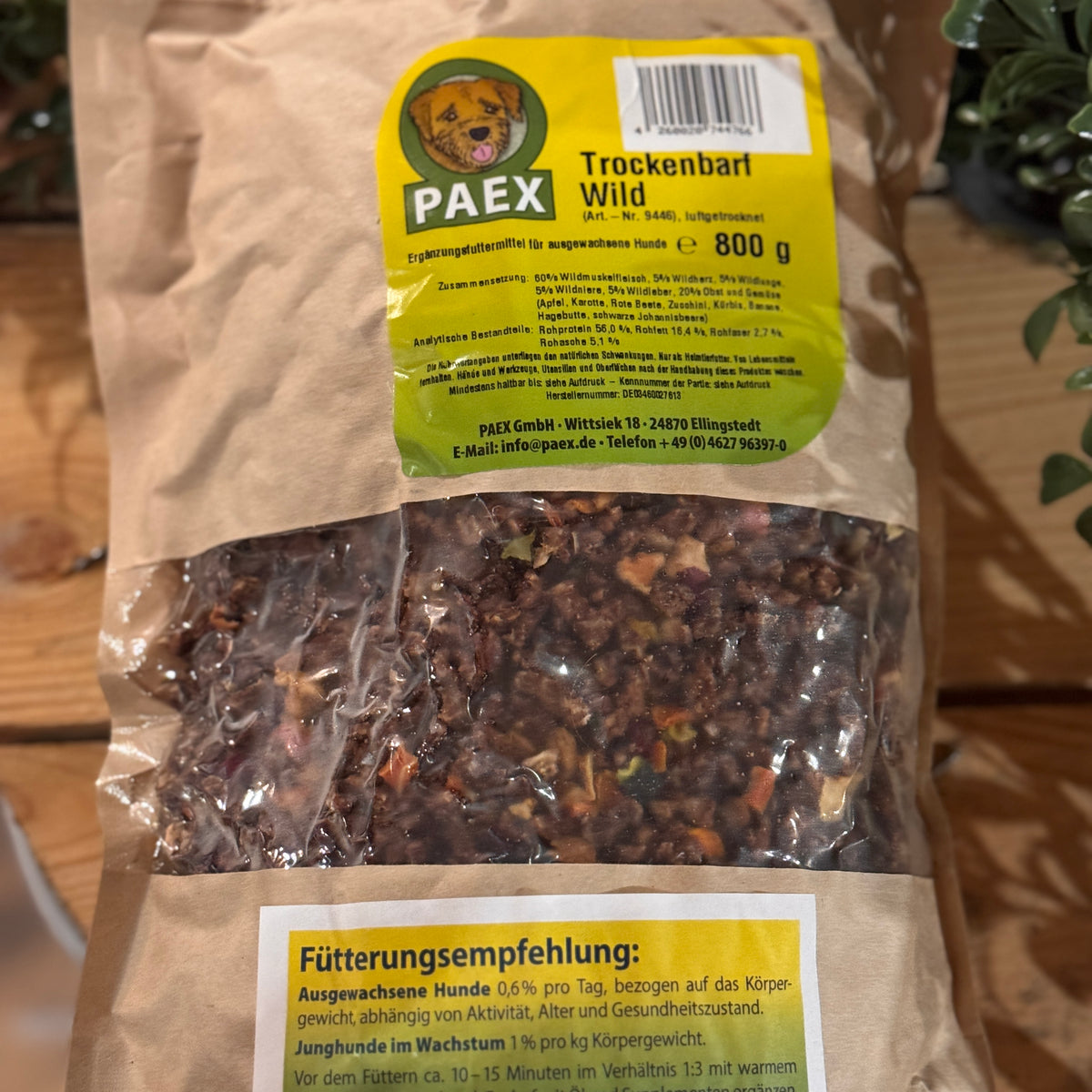 Trockenbarf - Wild mit Obst und Gemüse