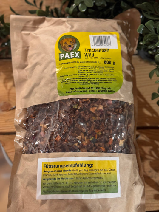Trockenbarf - Wild mit Obst und Gemüse