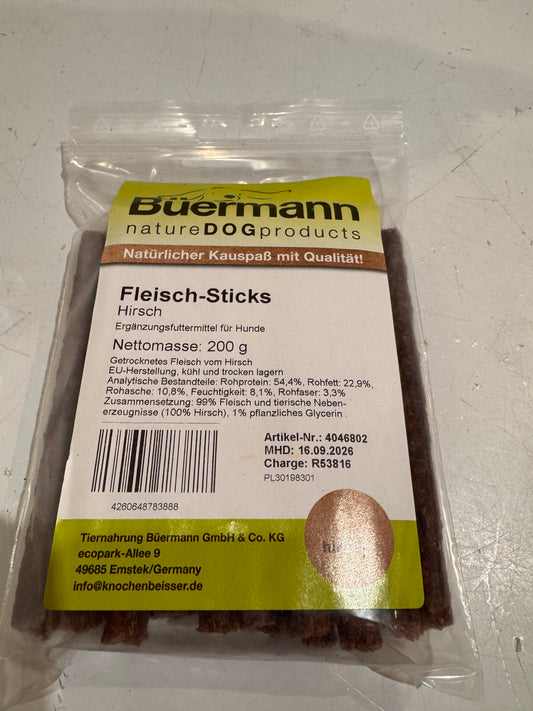 Hirsch Fleisch Sticks 200 g