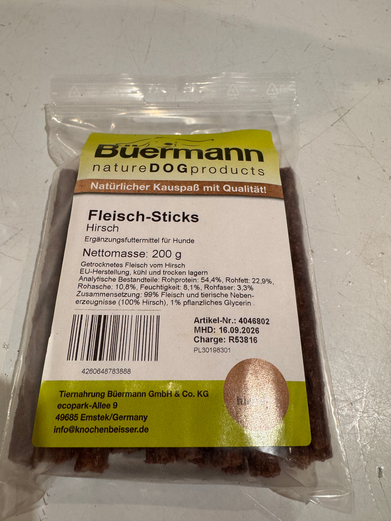 Hirsch Fleisch Sticks 200 g
