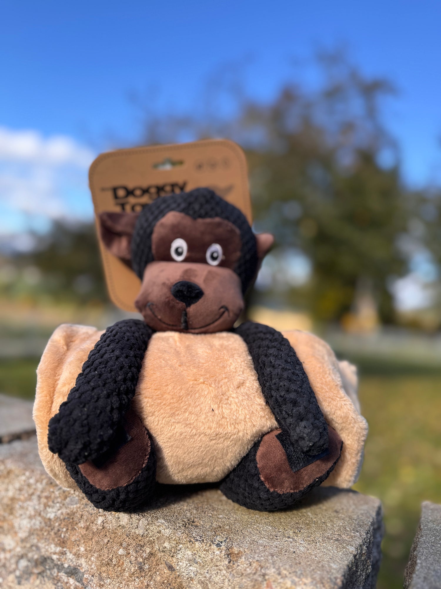 2 in 1 - Kuscheltier mit Kuscheltuch - Affe