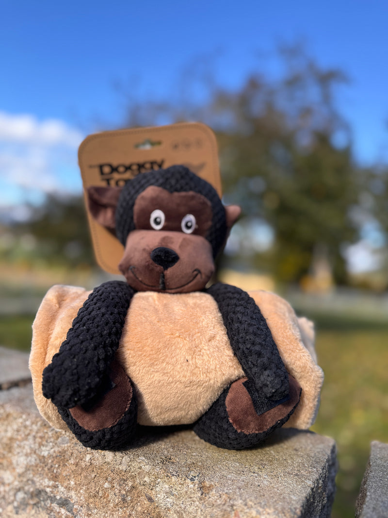 2 in 1 - Kuscheltier mit Kuscheltuch - Affe