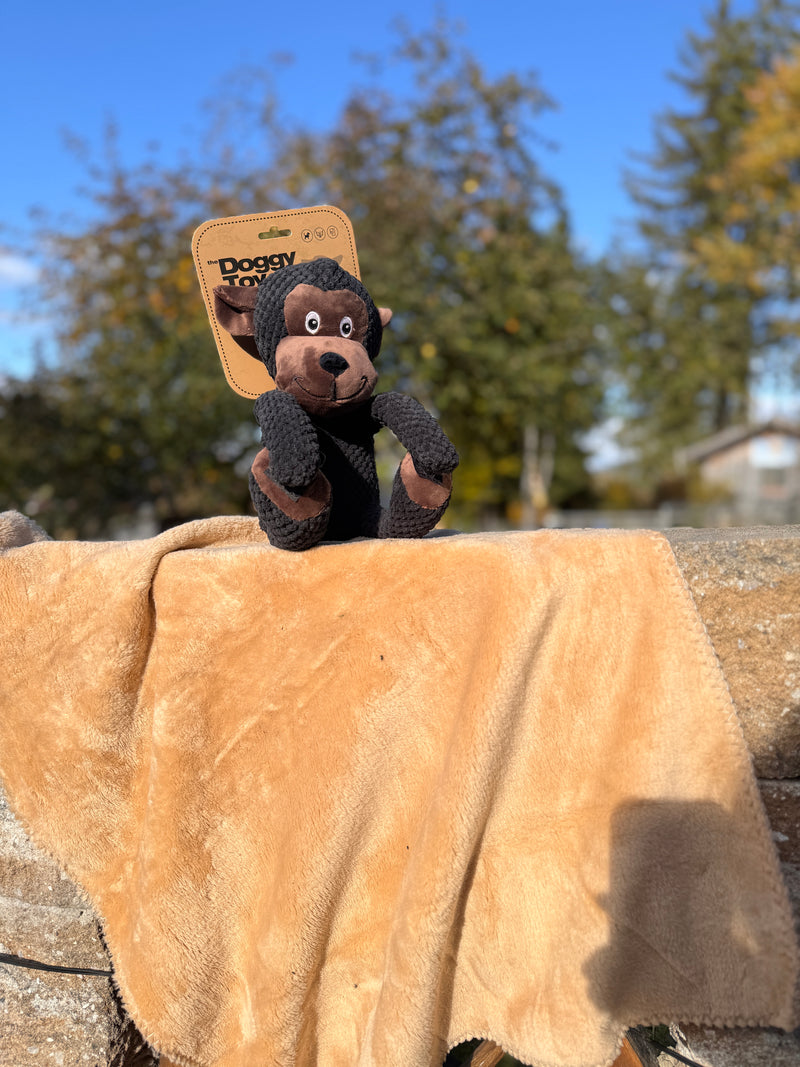 2 in 1 - Kuscheltier mit Kuscheltuch - Affe