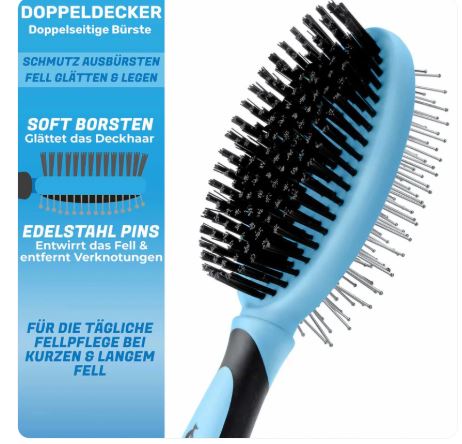 DoppelDecker - Doppelbürste für Hunde und Katzen