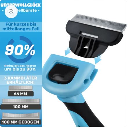 UnterwollGlück - Kurzhaar Unterwollfellbürste Deshedder